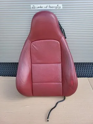 BMW Z3 Roadster Fahrer Sitz Oberteil Leder rot Rückenlehne Polster Sitzheizung 