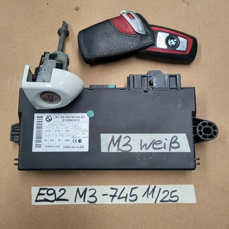 BMW E92 M3 Steuergerät  CAS Modul 9278745 Schlüssel Chip Türschloss RHD