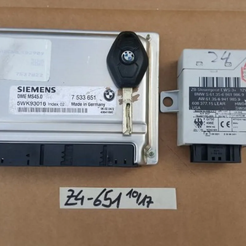 BMW Z4 E85 Motor Steuergerät DME Siemens 7533651 EWS Modul 6941986 + 1 Schlüssel