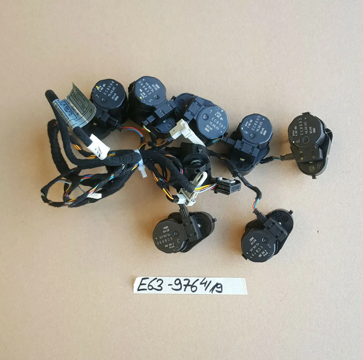 BMW E63 Klimakasten Kabel Klima Basis 6934976 + Stellantrieb Heizung 6942991