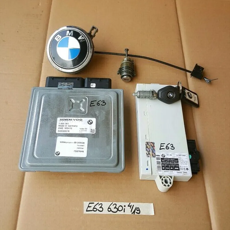 BMW E63 E64 Motor Steuergerät 7555361 N52 CAS Modul 6965050 Schlüssel Schloss