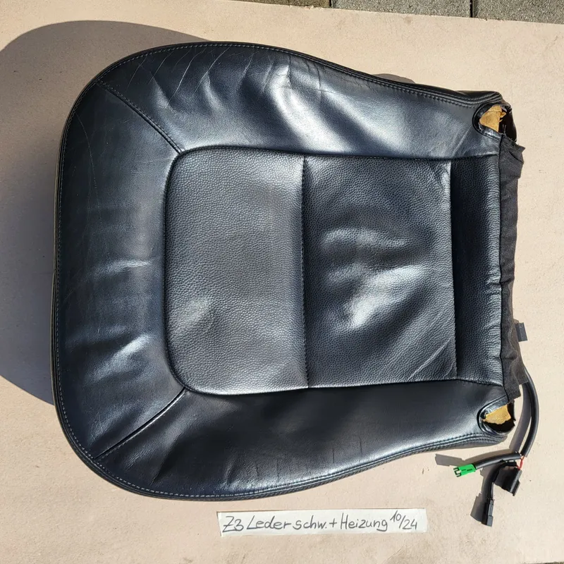 BMW Z3 Roadster Bei Fahrer Sitz Kissen Unterteil Leder point schwarz Sitzheizung