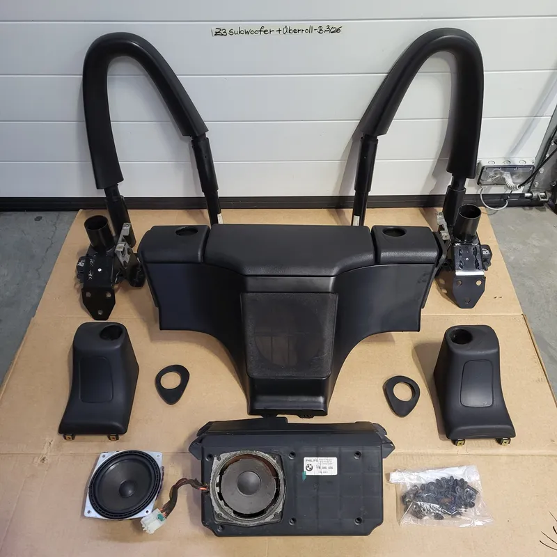 BMW Z3 Roadster Subwoofer Staufach Set Box Deckel Überrollbügel Verkleidungen 