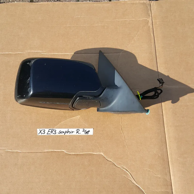 BMW X3 E83 LCI Außenspiegel Seiten Spiegel RECHTS Saphir Schwarz 475  
