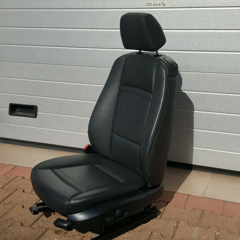 BMW E92 E93 Fahrer Sitz elektrisch Leder Dakota schwarz + Gestell  + Airbag