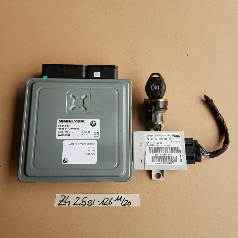 BMW Z4 E85 Motor Steuergerät DME Siemens 7565126 + EWS Modul 6988104 + Schlüssel