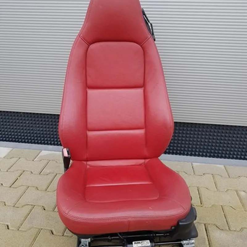 BMW Z3 Roadster Fahrer Sitz LINKS Leder rot snake + Gestell + Motoren ABHOLUNG