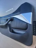 BMW Z3 Tür Verkleidung Leder Schwarz LINKS + Griff + Chrom Leiste Airbag-Klappe