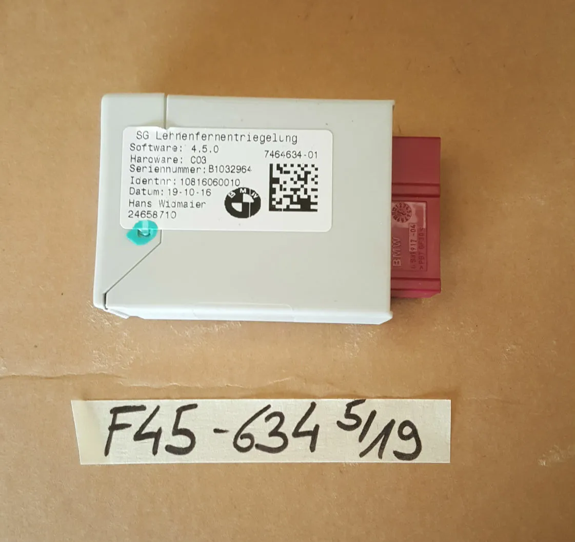 BMW F45 F46 Rückenlehne Steuergerät ECU Modul 7464634 SG Lehnen Entriegelung