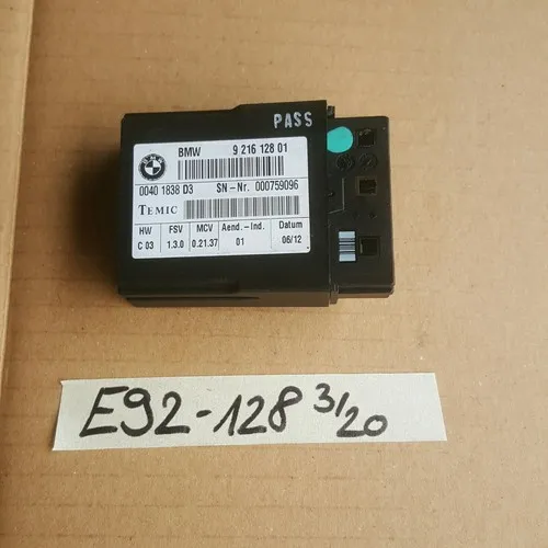  BMW E92  E61  Steuergerät für Gurtbringer Gurt Geber LCPA Modul 9216128