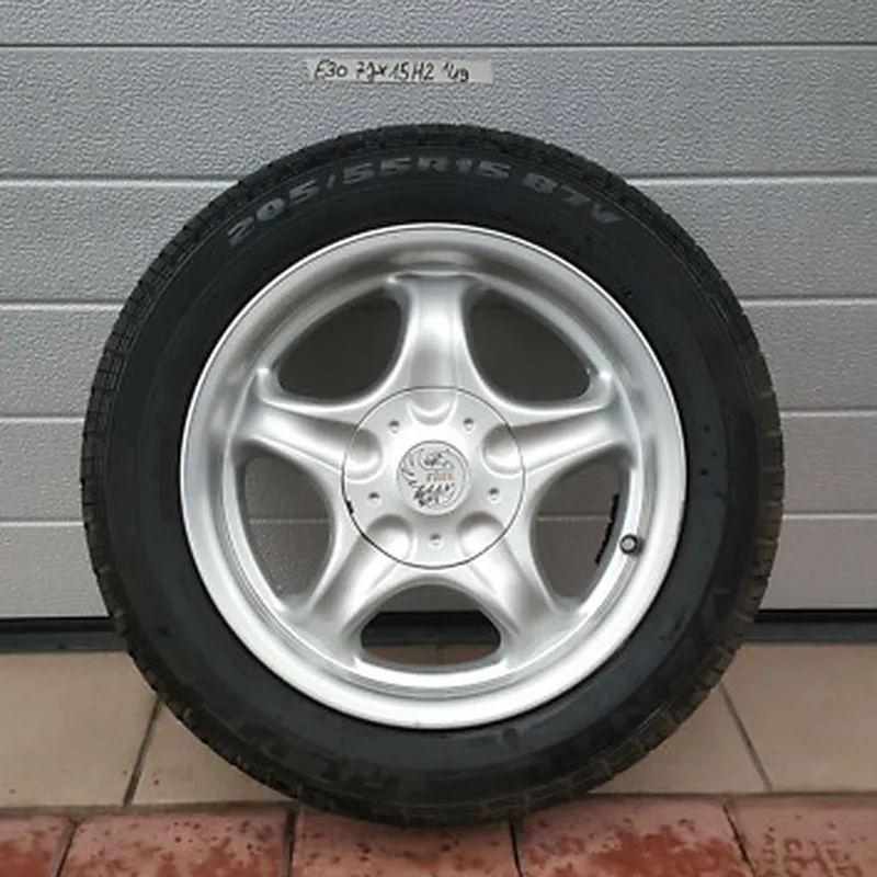 BMW E30  Aluminium Rad 15 Zoll Rial Alufelge 7J x 15 H2  Reifen 205/55  ABHOLUNG