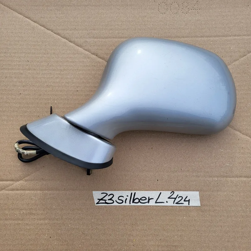 BMW Z3 Roadster Seiten Außen Spiegel Glas + Motor LINKS Titan Silber Metallic 