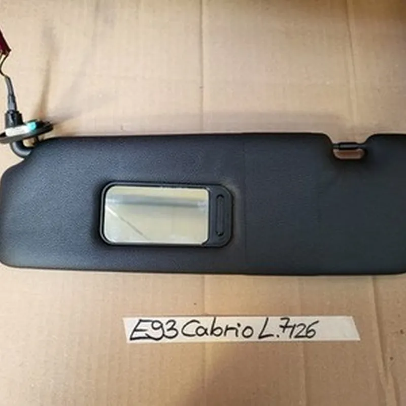BMW E93 Cabrio Sonnenblende beleuchtet Leder LINKS schwarz black mit Spiegel