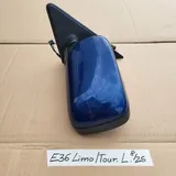 BMW E36 Limousine Touring Außen Seiten Spiegel Blau + Motor OHNE Spiegelglas