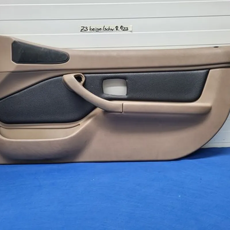 BMW Z3 Roadster Tür Verkleidung schwarz beige Türtafel Tür Pappe RECHTS + Griff
