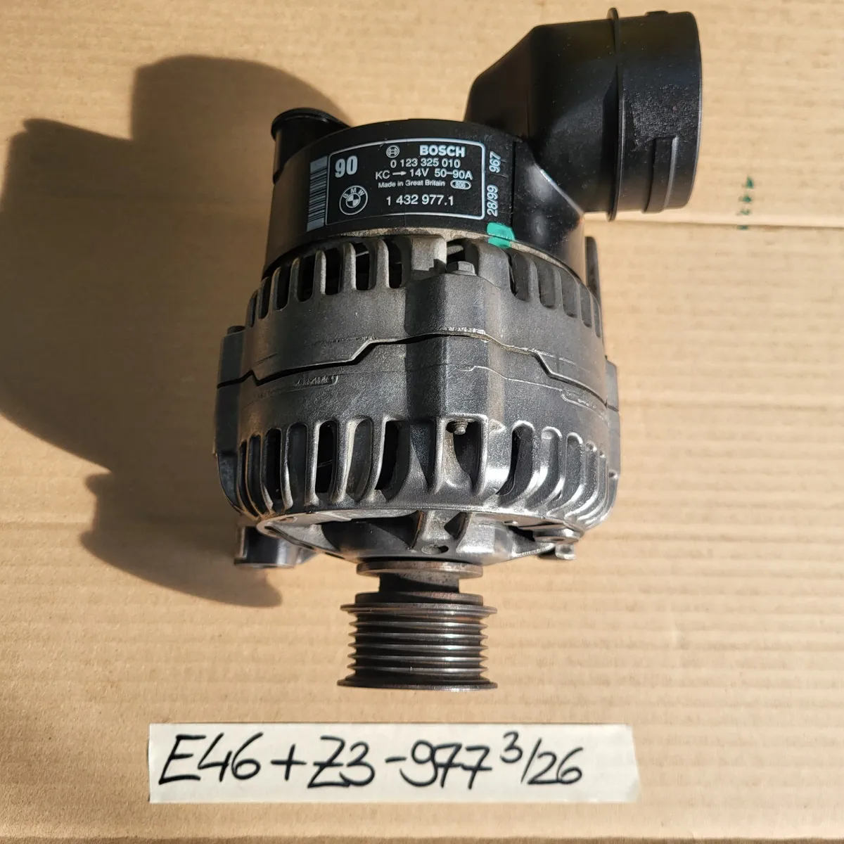 BMW E46 + E36 + Z3 Lichtmaschine  1432977  Kompakt Generator 90 A Bosch