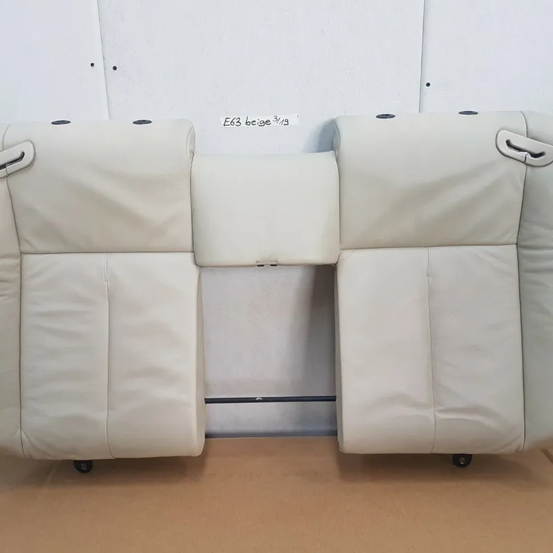 BMW 6er E63 Leder Sitz Rücksitzbank beige Rückbank Oberteil ohne Kopfstützen