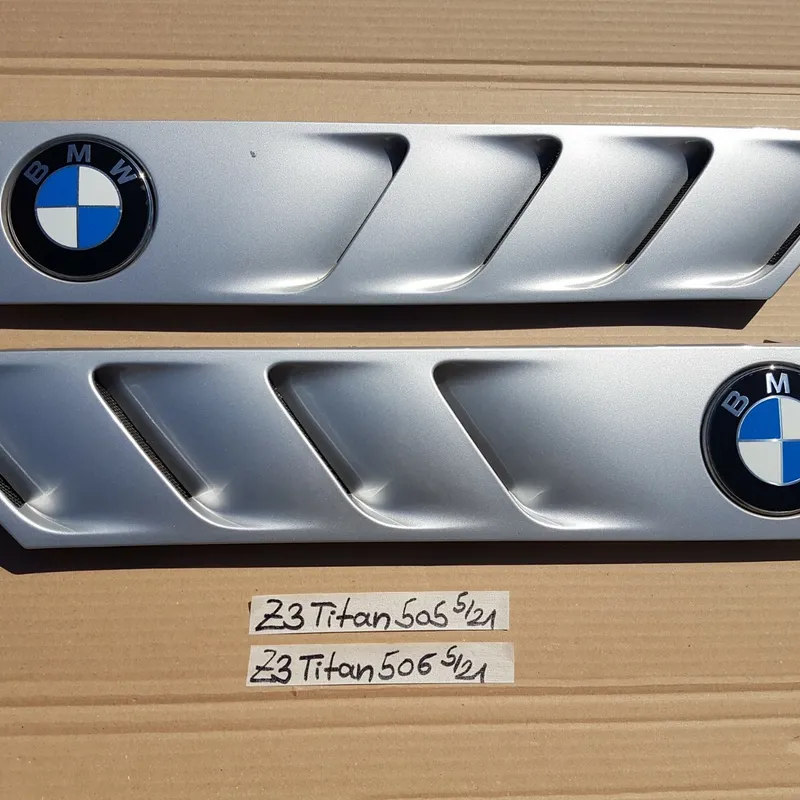 BMW Z3 Lufteinlass Ki​emen Ziergitter Motorhaube Titan Silber RECHTS + LINKS