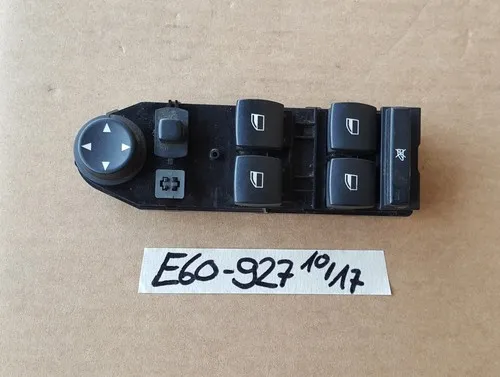 BMW 5er E60  E61 Schalter Fensterheber LINKS schwarz Fahrer Seite 6951927