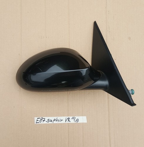 BMW E87 1er Seiten Außen Spiegel RECHTS black Saphir Schwarz metallic 475