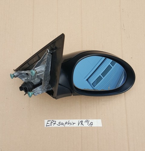 BMW E87 1er Seiten Außen Spiegel RECHTS black Saphir Schwarz metallic 475