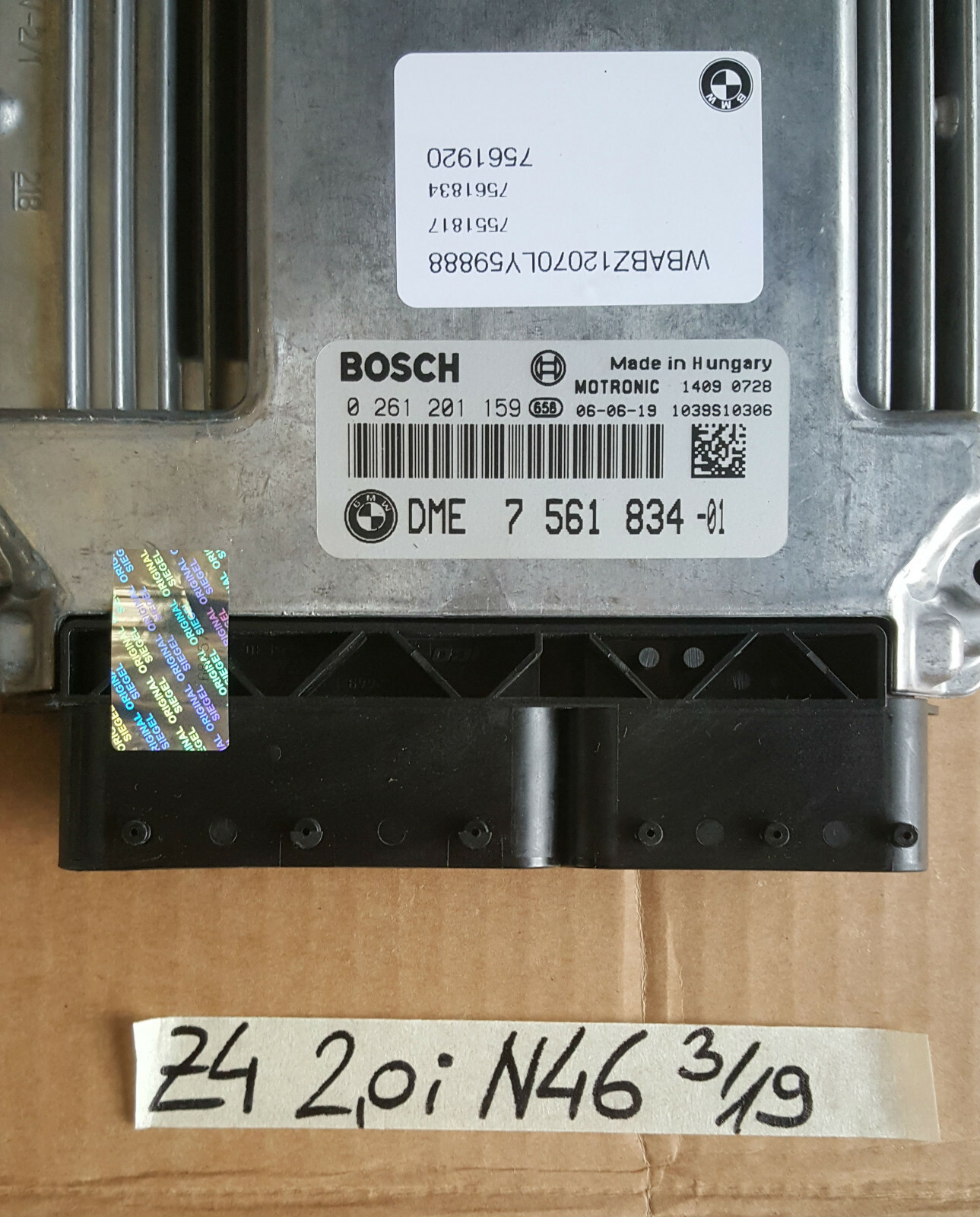 BMW Z4 E85 Motor Steuergerät 7561834 EWS Modul 6988104 + Schlüssel N46 Motor