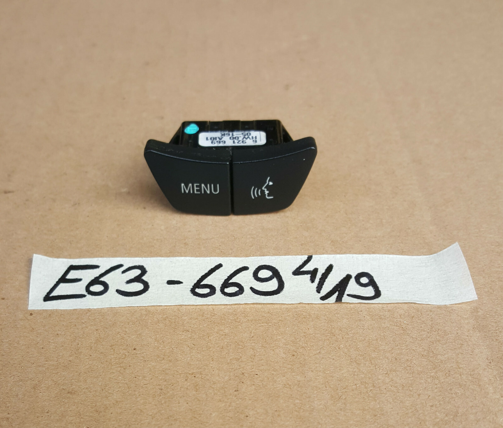 BMW E63 E60 E61 Menü Schalter Sprachsteuerung Navi Taste Menüschalter 6921669