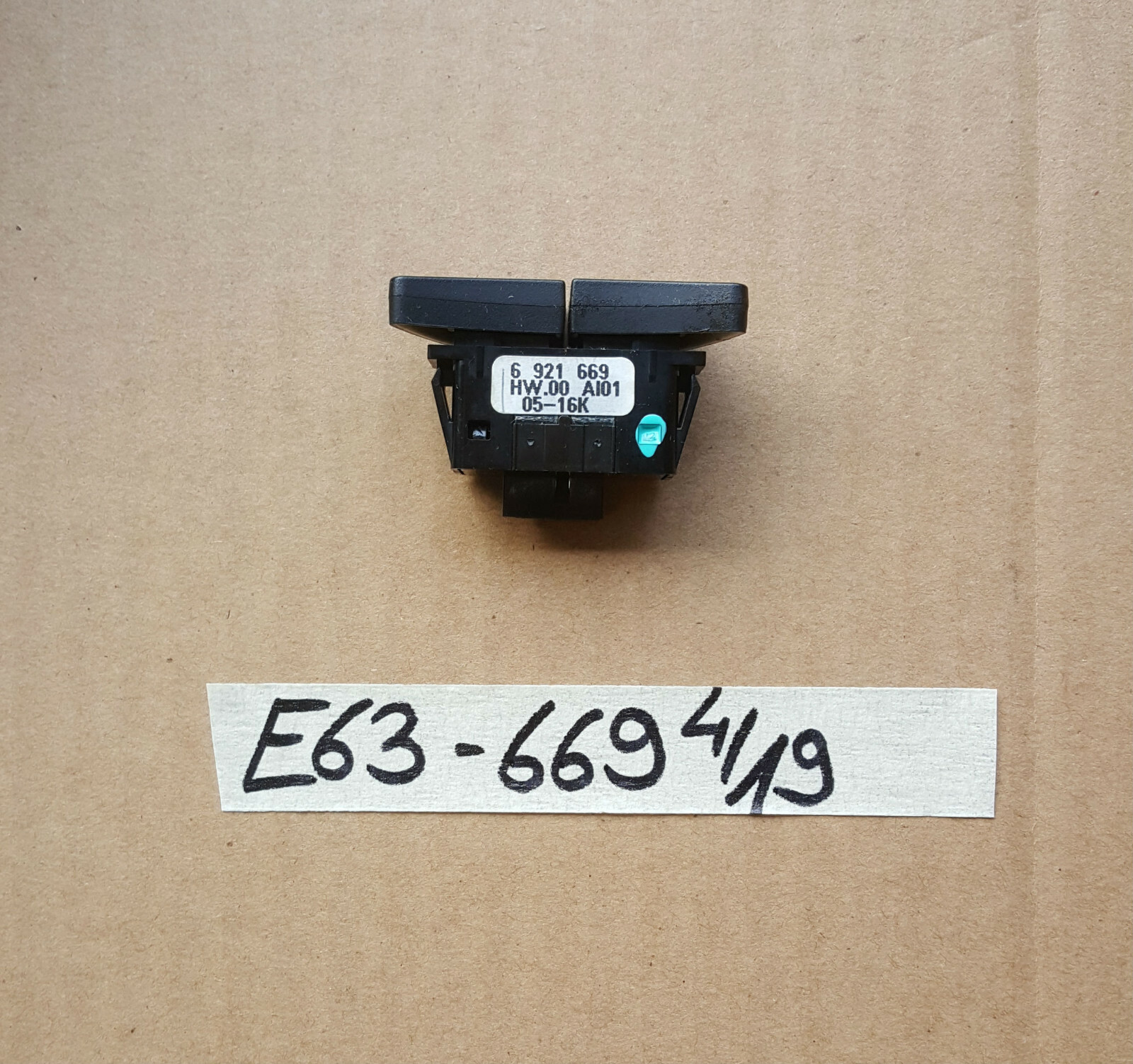 BMW E63 E60 E61 Menü Schalter Sprachsteuerung Navi Taste Menüschalter 6921669