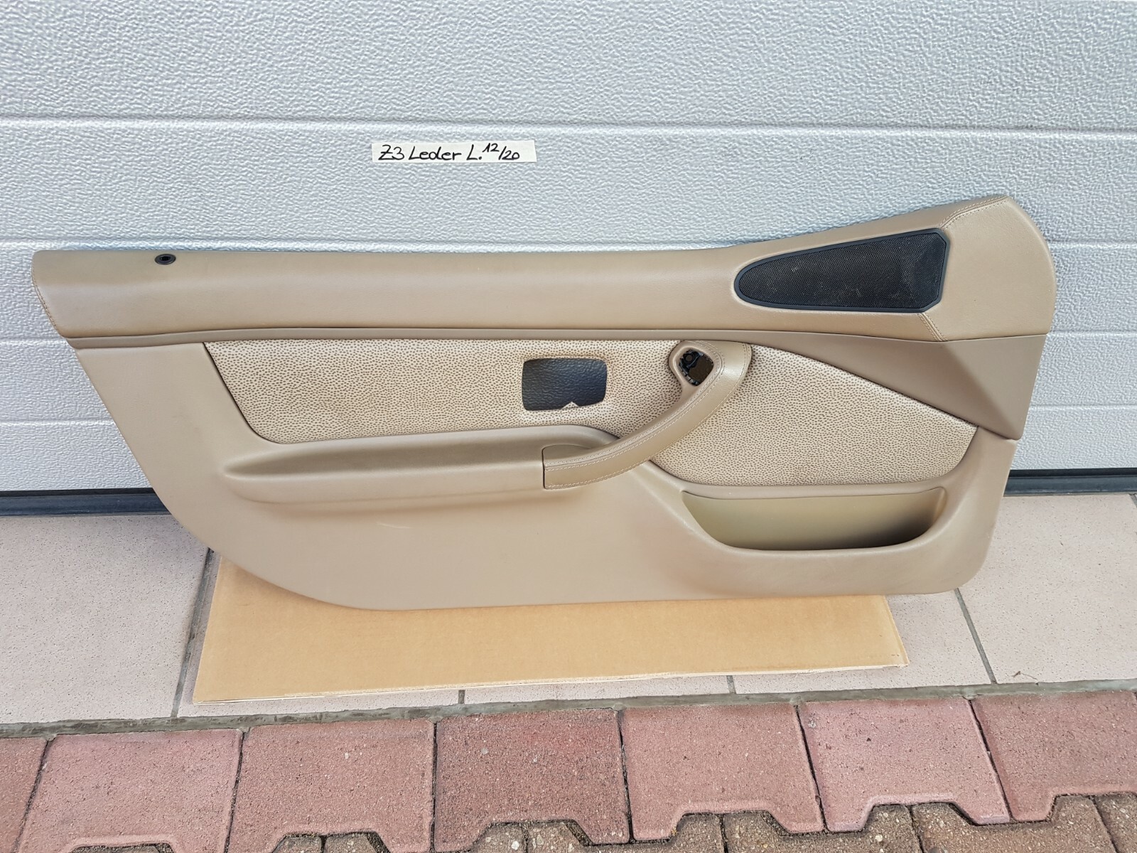 BMW Z3 Roadster Tür Verkleidung Türtafel Tür Pappe Voll Leder + Griff beige