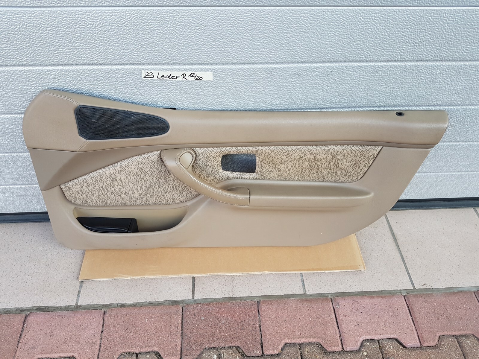 BMW Z3 Roadster Tür Verkleidung Türtafel Tür Pappe Voll Leder + Griff beige