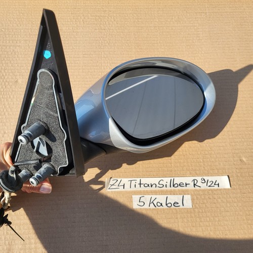 BMW Z4 E85 E86 Seiten Außen Spiegel RECHTS Beifahrer Seite Titan Silber 354