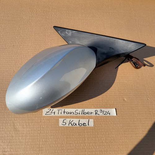 BMW Z4 E85 E86 Seiten Außen Spiegel RECHTS Beifahrer Seite Titan Silber 354