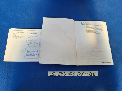 BMW Z4 E85 Bordmappe Leder Service Heft 2,0i Betriebsanleitung Englisch Handbuch