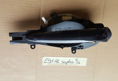 BMW E90 E91 Tür Griff außen saphir schwarz Träger + Schliessbügel HINTEN LINKS