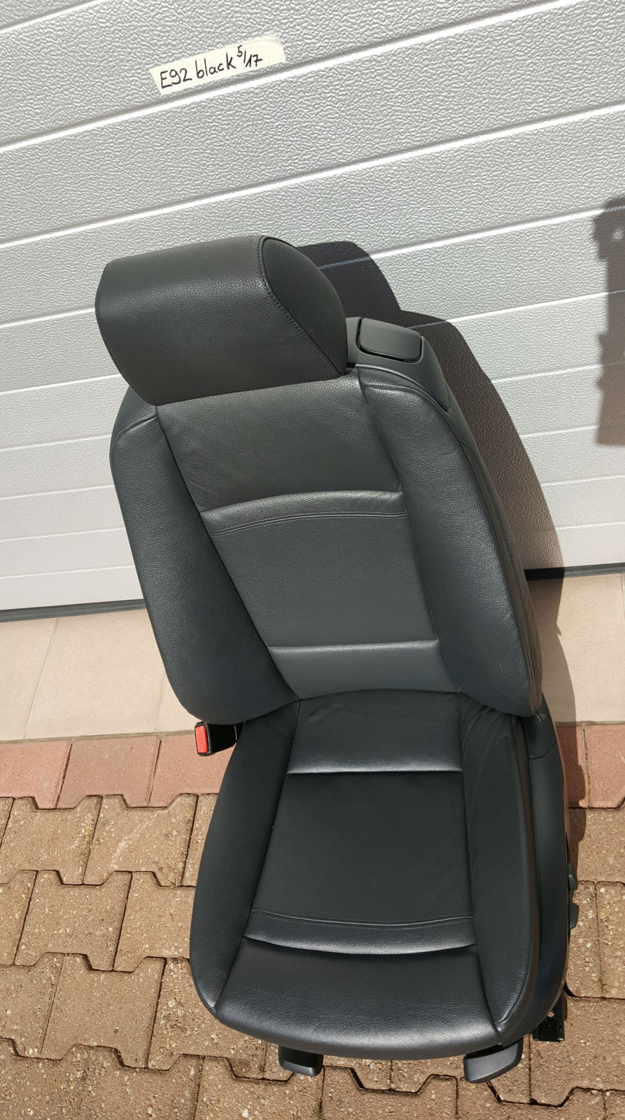 BMW E92 E93 Fahrer Sitz elektrisch Leder Dakota schwarz + Gestell  + Airbag