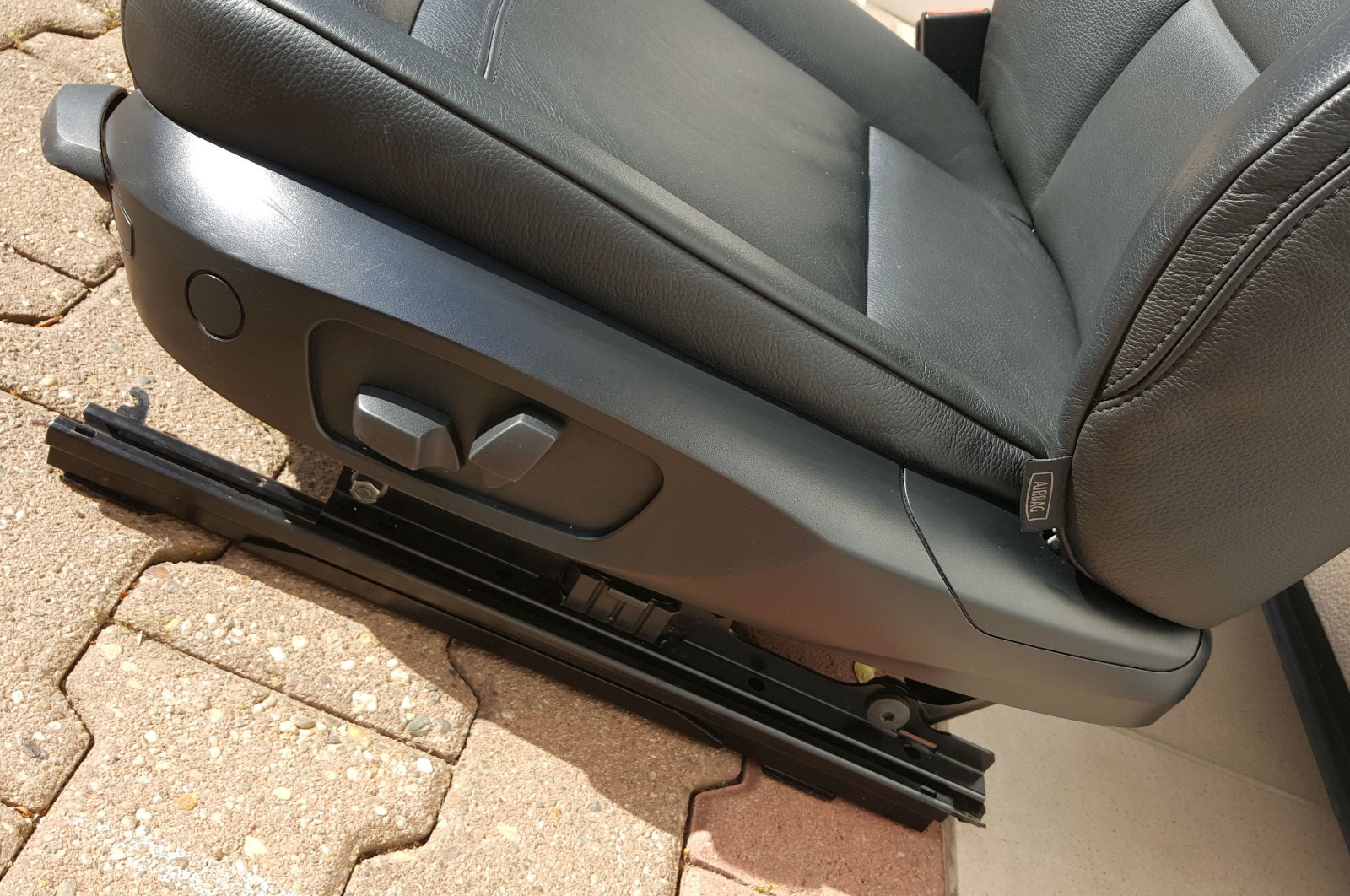 BMW E92 E93 Fahrer Sitz elektrisch Leder Dakota schwarz + Gestell  + Airbag