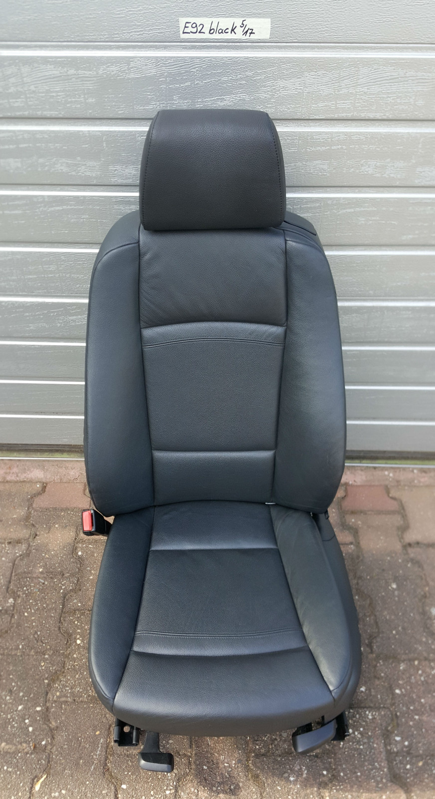 BMW E92 E93 Fahrer Sitz elektrisch Leder Dakota schwarz + Gestell  + Airbag