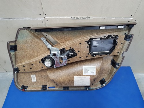 BMW E60 E61 Türverkleidung VORNE LINKS Leder Dakota Trüffel braun  ABHOLUNG