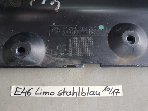 BMW 3er E46 Limo Touring Seiten  Schweller Leiste LINKS stahlblau 8209755