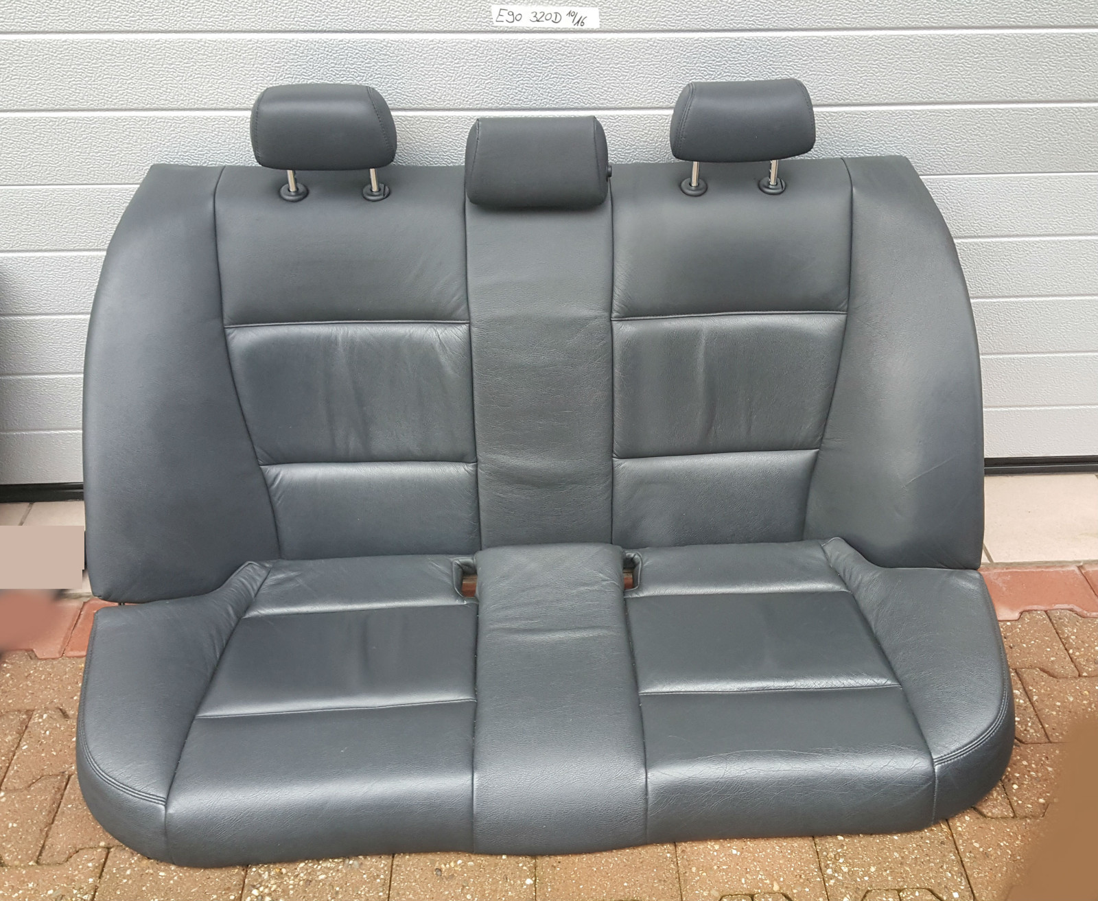 BMW E90 Rückbank Sitz HINTEN Rücksitz Bank Leder schwarz  ABHOLUNG