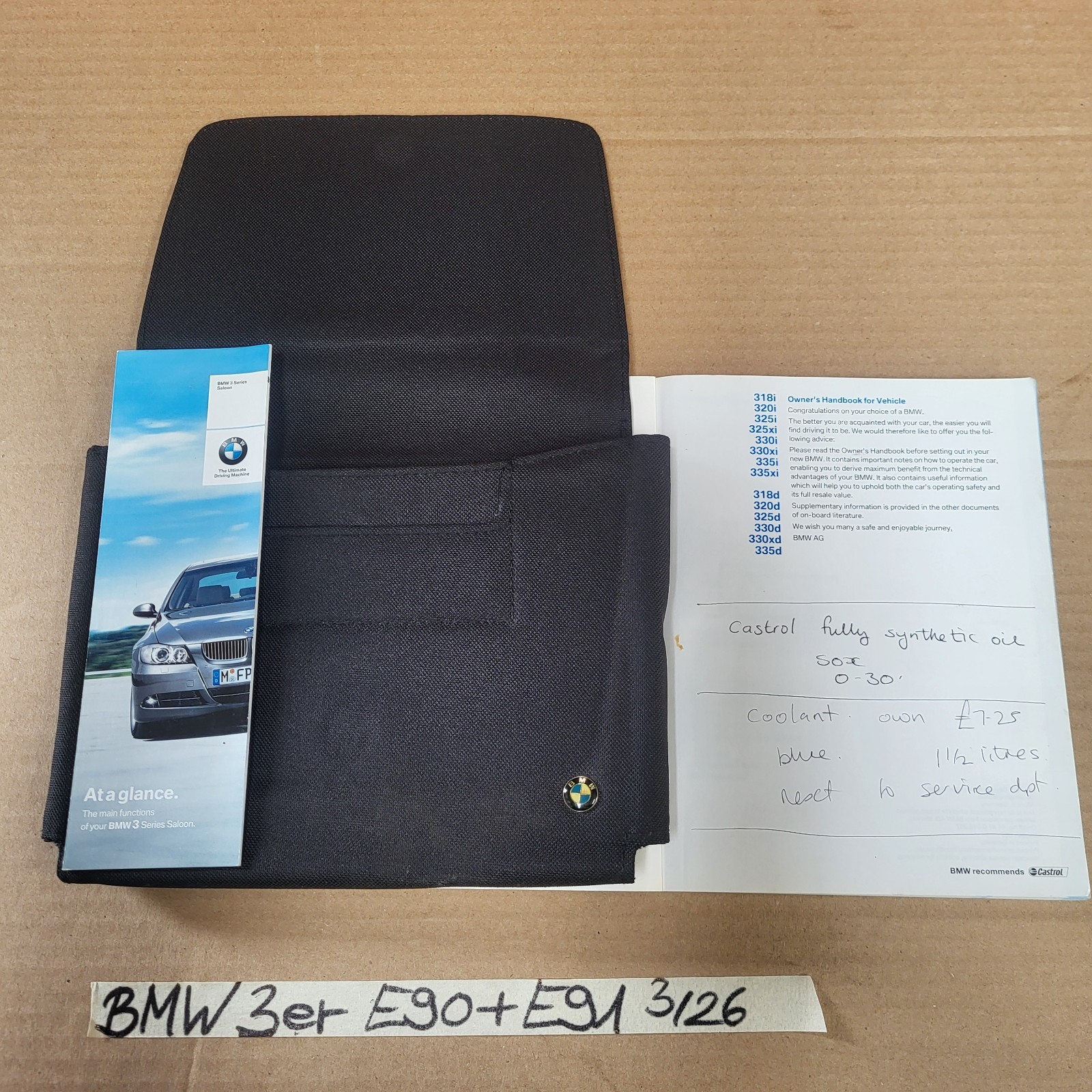 BMW E90 E91 E92 E93 Bord Mappe Betriebsanleitung Service Heft english handbook