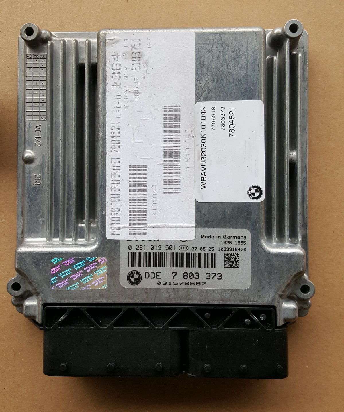 BMW E90 E91 DDE Motor Steuergerät 7803373 Modul Türschloss Schlüssel ABHOLUNG