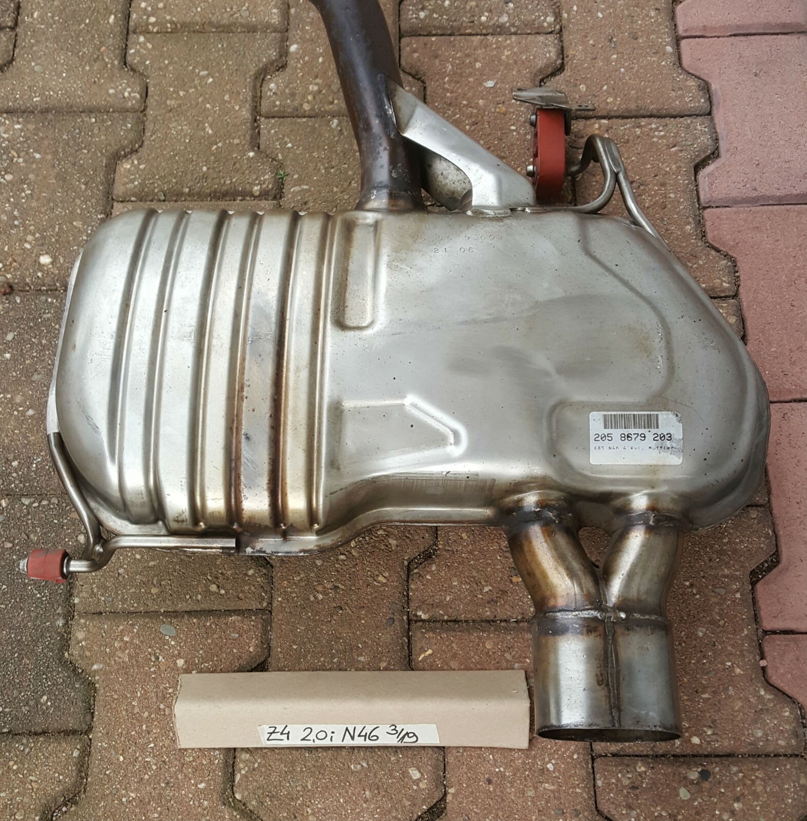 BMW Z4 E85 Auspuff Nachschalldämpfer + Mittelschalldämpfer 7539870  N46 Motor