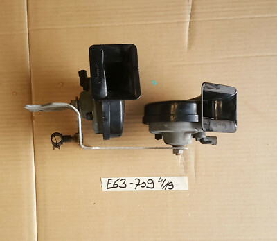 BMW E63 E64 E60 E61 Hupe high + low Fanfare / Signal Horn + Halter 6935709