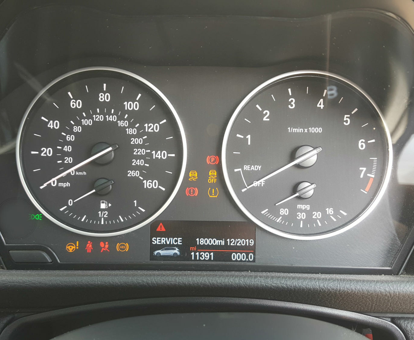 BMW F45 F46 X1 F48 Instrumentenkombination Meilen Tacho 9295445 speed indicator