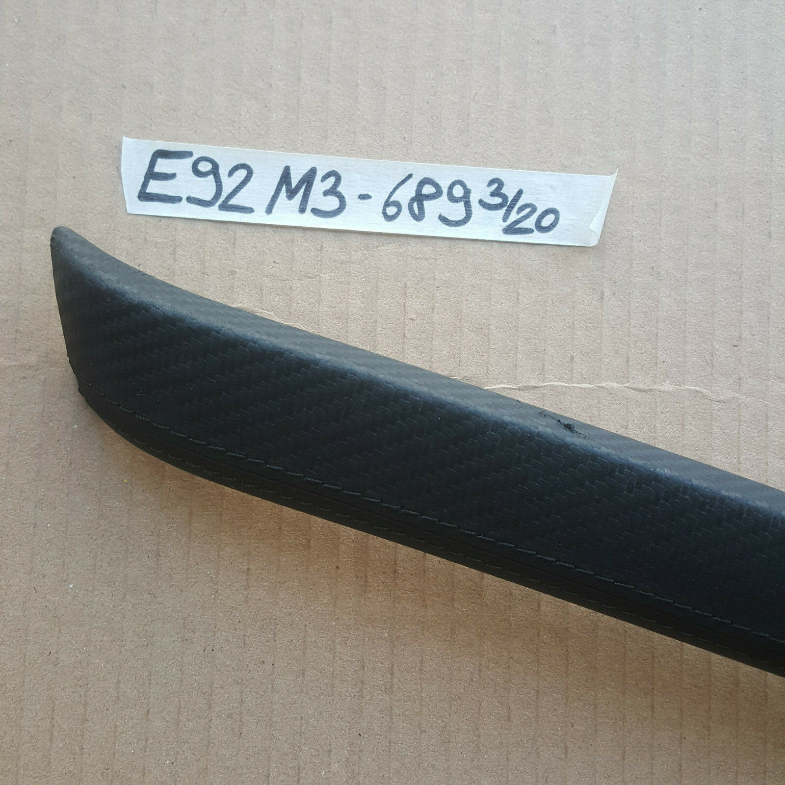 BMW E92 M3 Dekorleiste Zier Leiste Leder Carbon Seitenverkleidung LINKS 8036689 