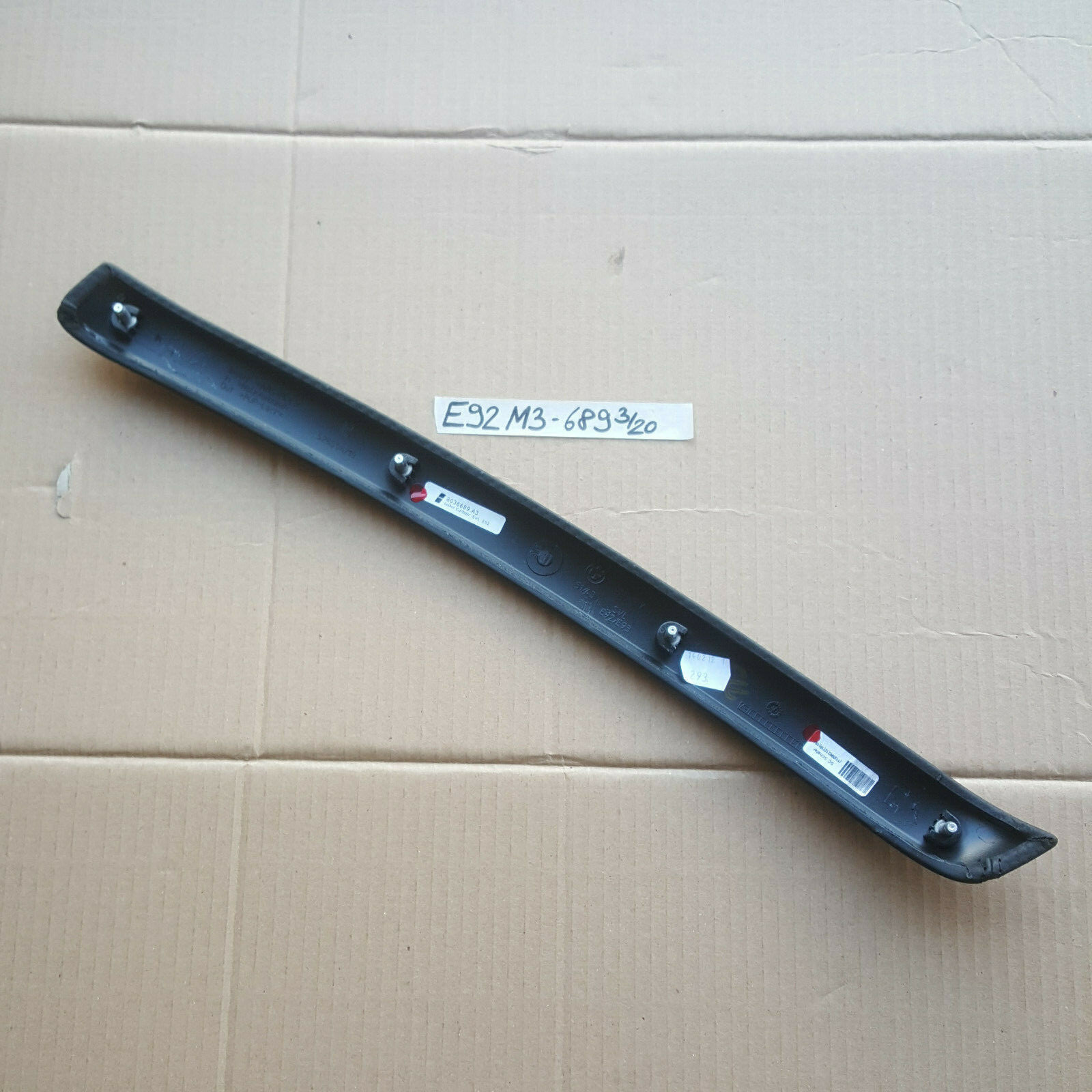 BMW E92 M3 Dekorleiste Zier Leiste Leder Carbon Seitenverkleidung LINKS 8036689 