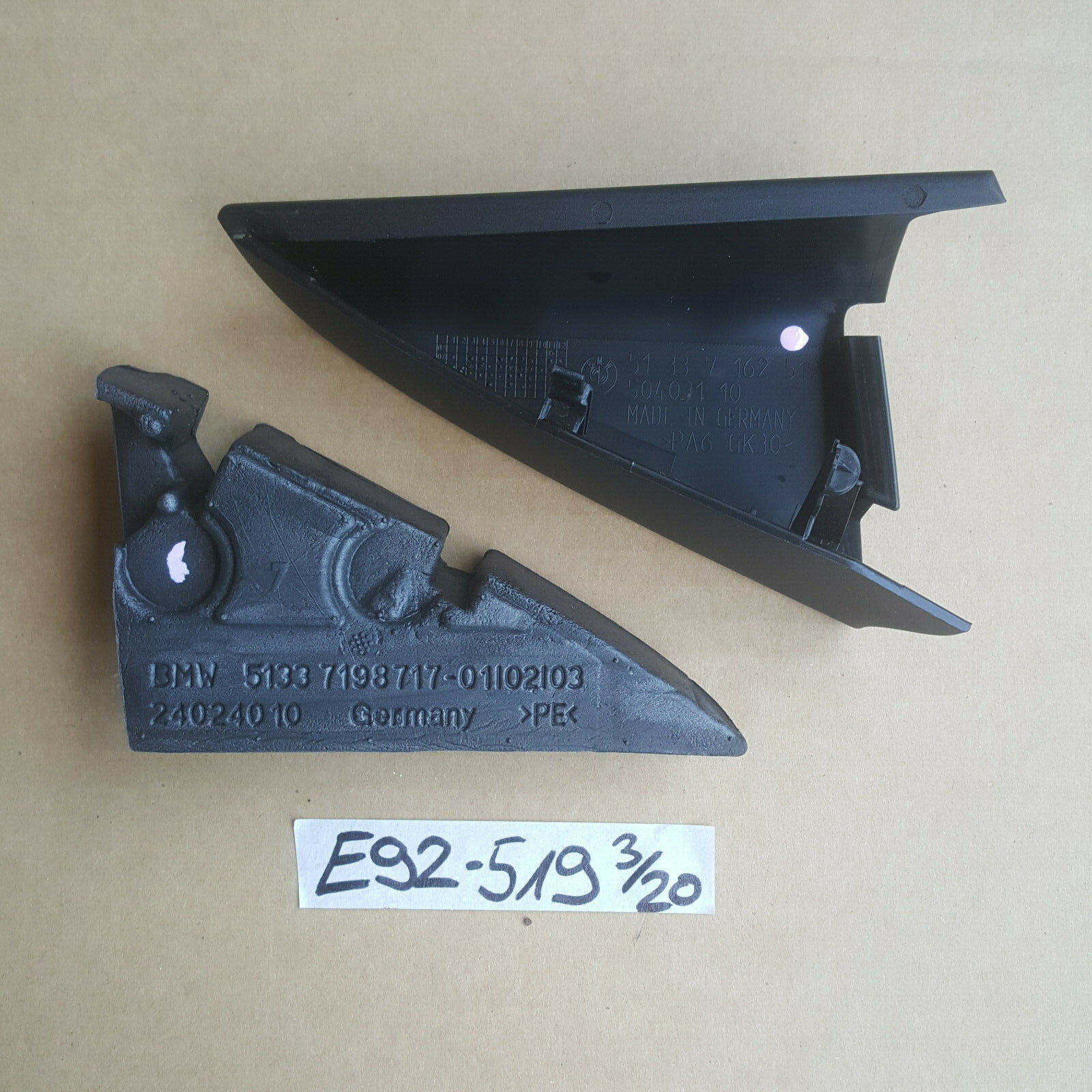 BMW E92 E93 Eckblende Tür Fenster Abdeckung innen Spiegel Dreieck LINKS 7162519