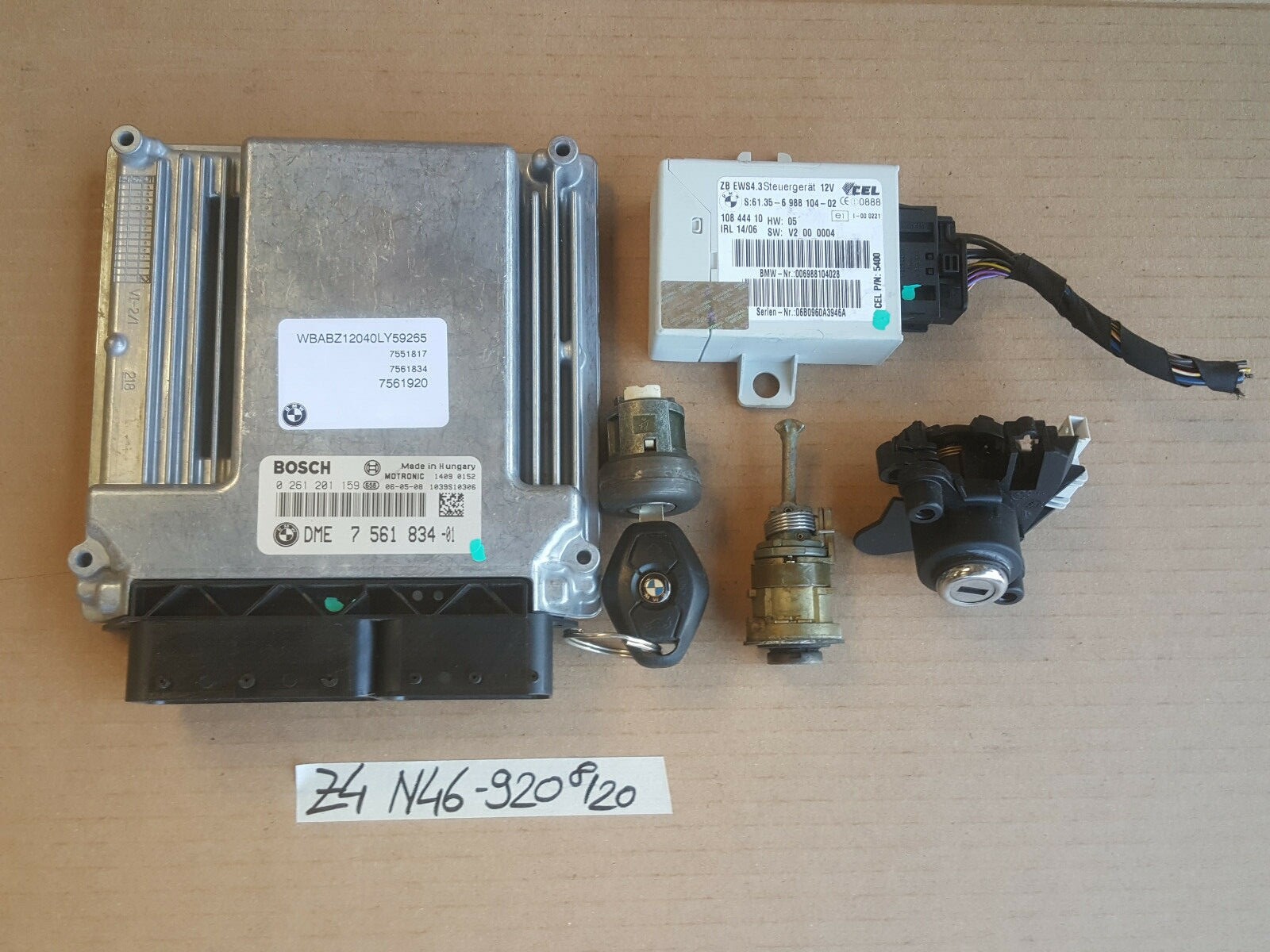 BMW Z4 E85 Steuergerät N46 Motor 7561920 EWS Modul 6988104 Zündschloss Schlüssel
