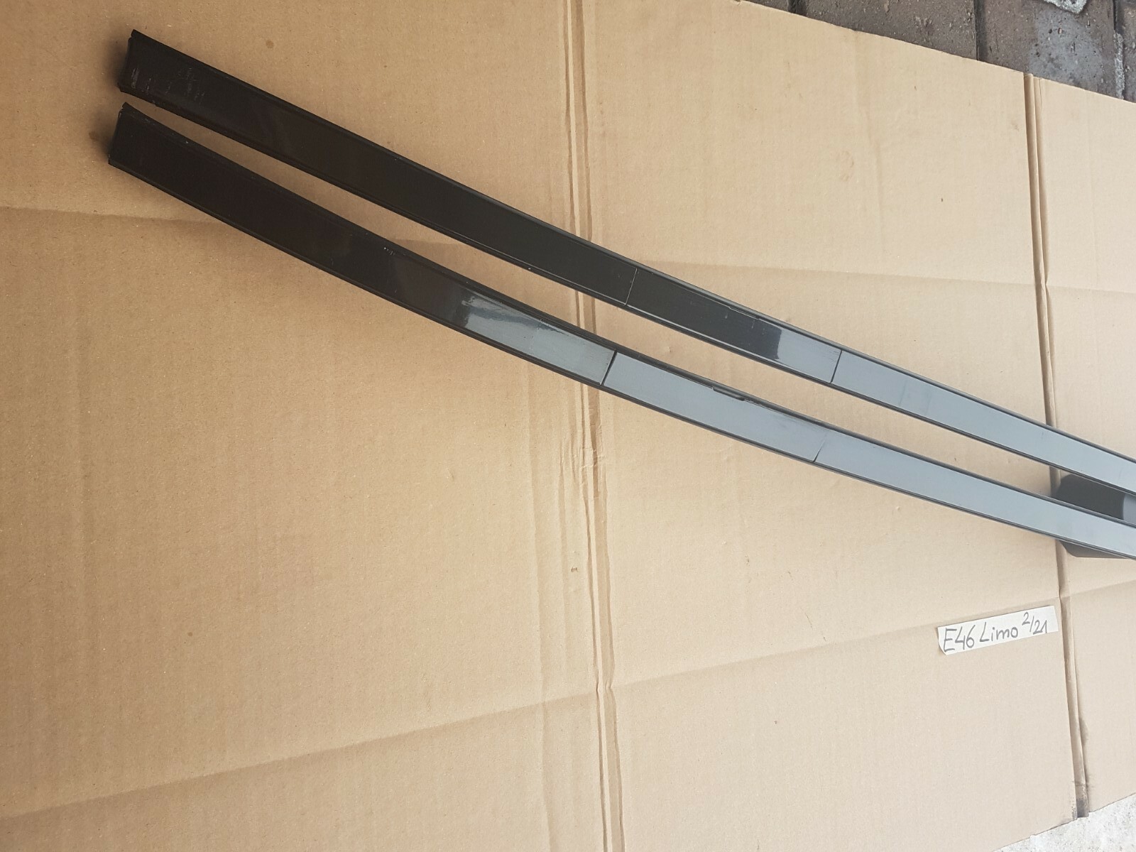 BMW E46 Limousine Dachleisten Zierleiste Dach Karrosserie schwarz metallic R+L